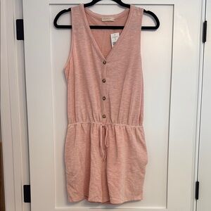 Pink ribbed Romper - NWT